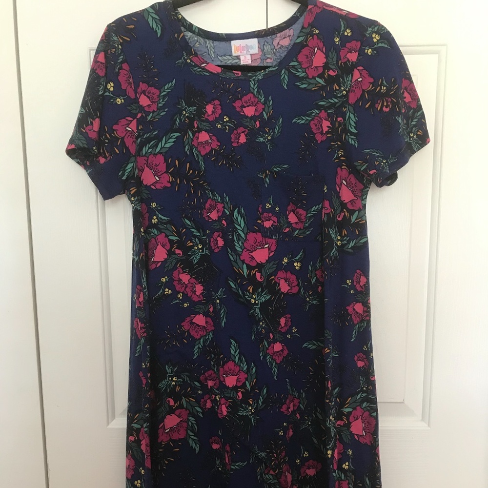 LuLaRoe floral dipped Carly dress